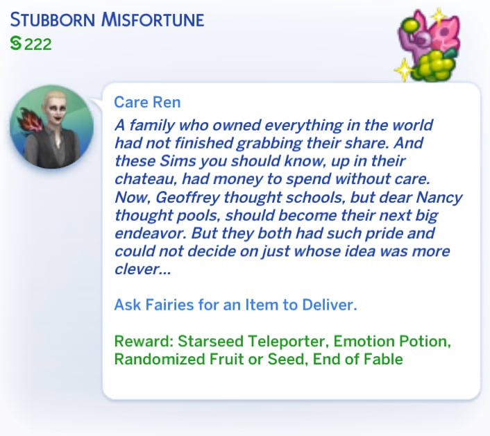 Spinning a Tale: Guide to Fables in The Sims 4 Enchanted by Nature 32 Stubborn Misfortune Fable