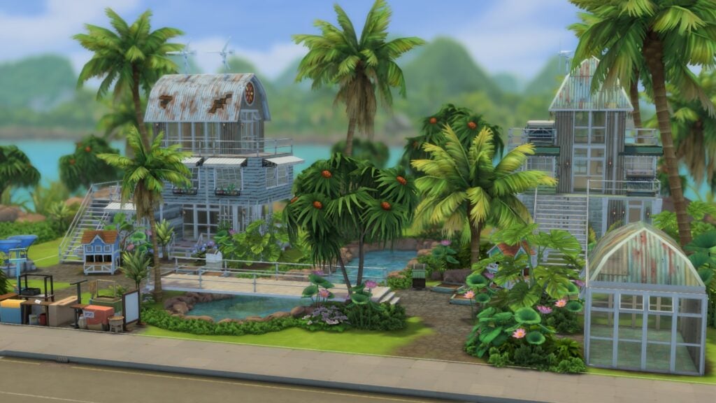 Build to Bloom: The Sims 4 Solarpunk Architecture 12 Daylight view of Sims 4 Solarpunk Architecture