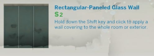 The Sims 4 Glass Walls Build Tips: Through the Simming Glass 7 UI of each wall pattern, rectangular-paneled glass wall