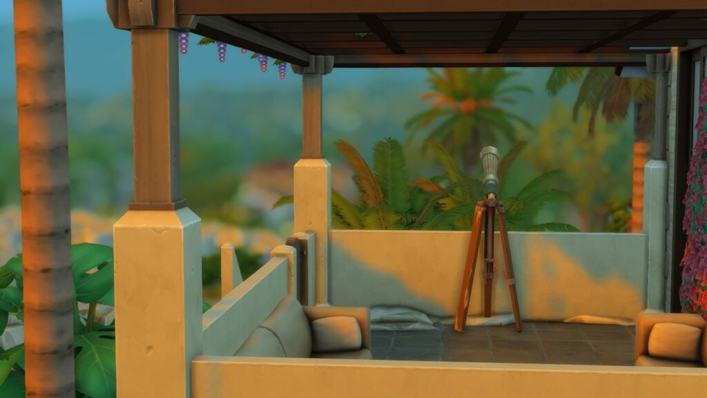 To Pool or Not To Pool: The Sims 4 Pool Designs & Tips 16 Telescope on a balcony looking out at view