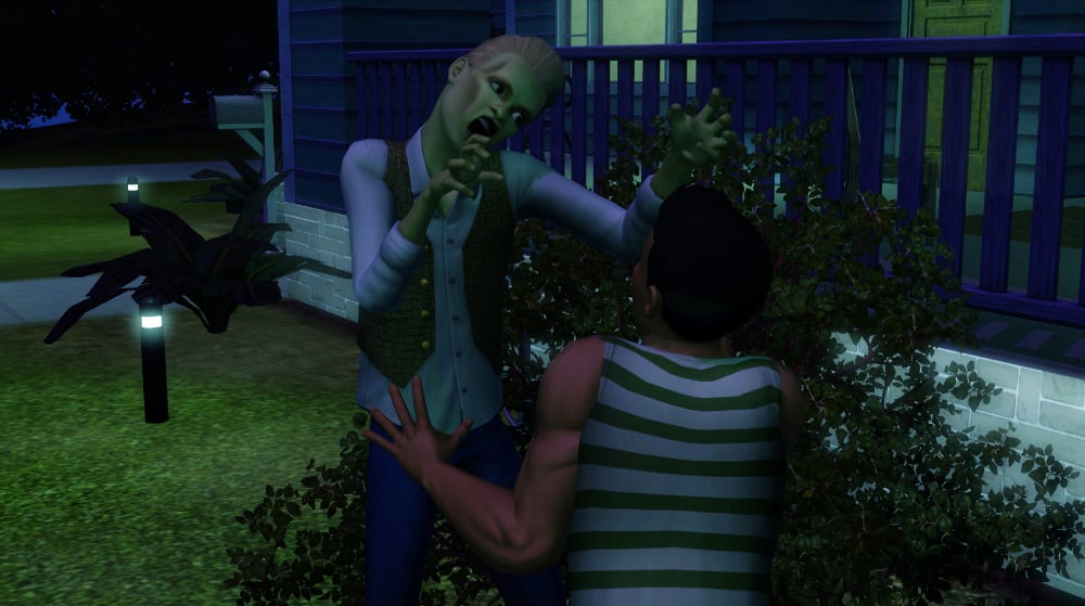 Zombie attacking Sim