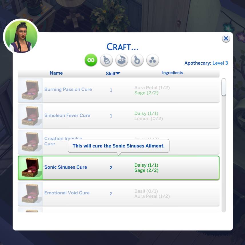 Becoming A Master Naturopath: The Sims 4 Enchanted by Nature Guide 12 apot menu