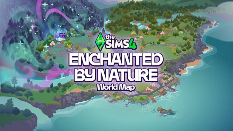 First Look at The Sims 4 Enchanted by Nature World Map