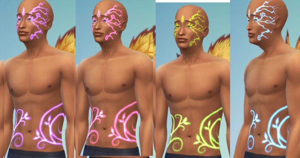 the sims 4 enchanted by nature glowing tattoos