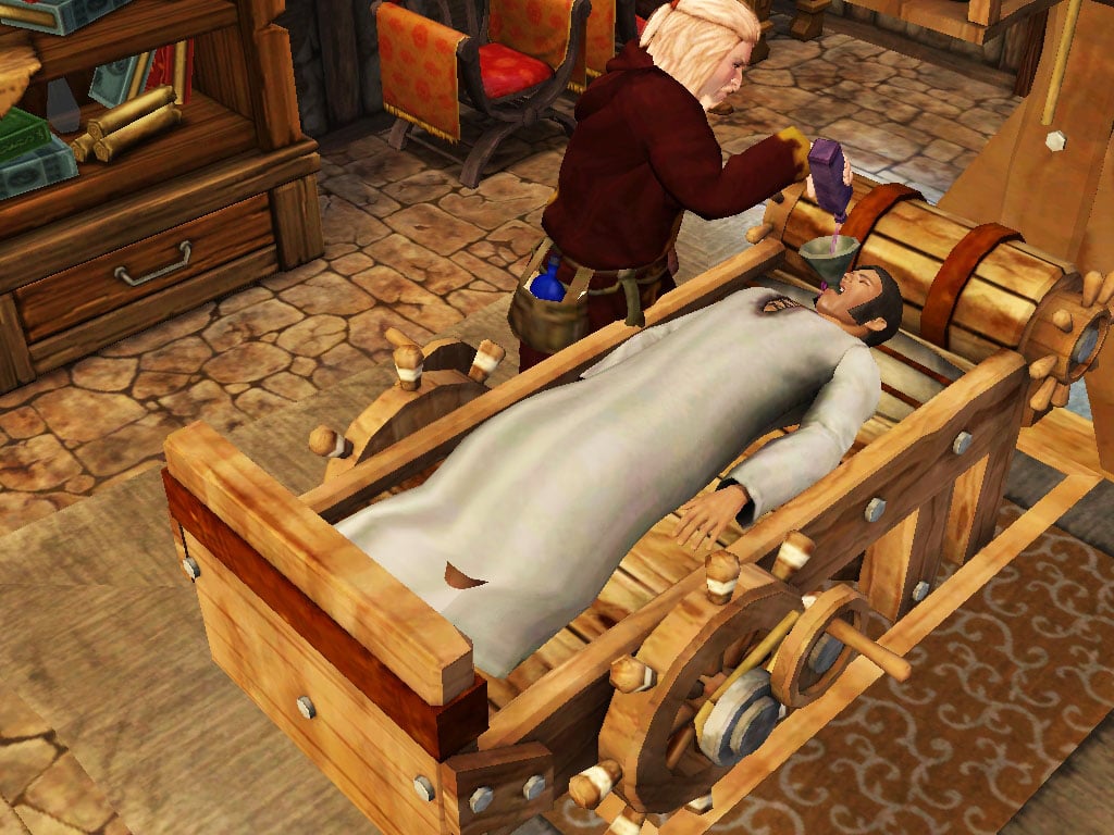Apothecary in The Sims Medieval 3, Operating table