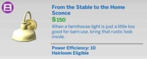From the table to the home sconce