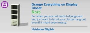 Grange Everything on Display Closet