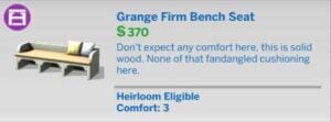 Grange Firm Bench Set
