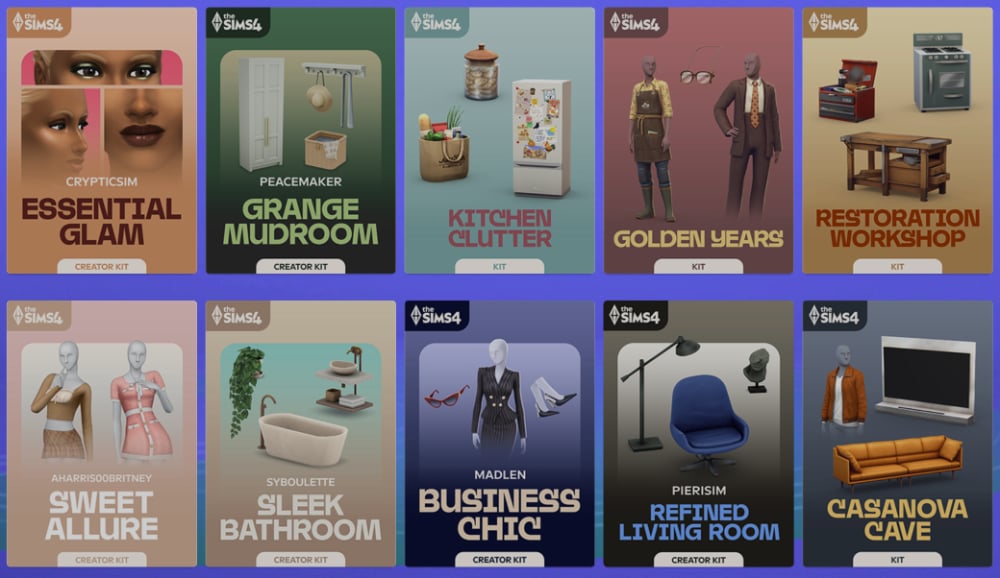 The Sims 4 dlc kits