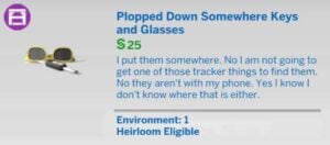 Plopped Down Somewhere Keys and Glasses