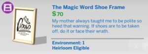 The Magic Word Shoe Frame