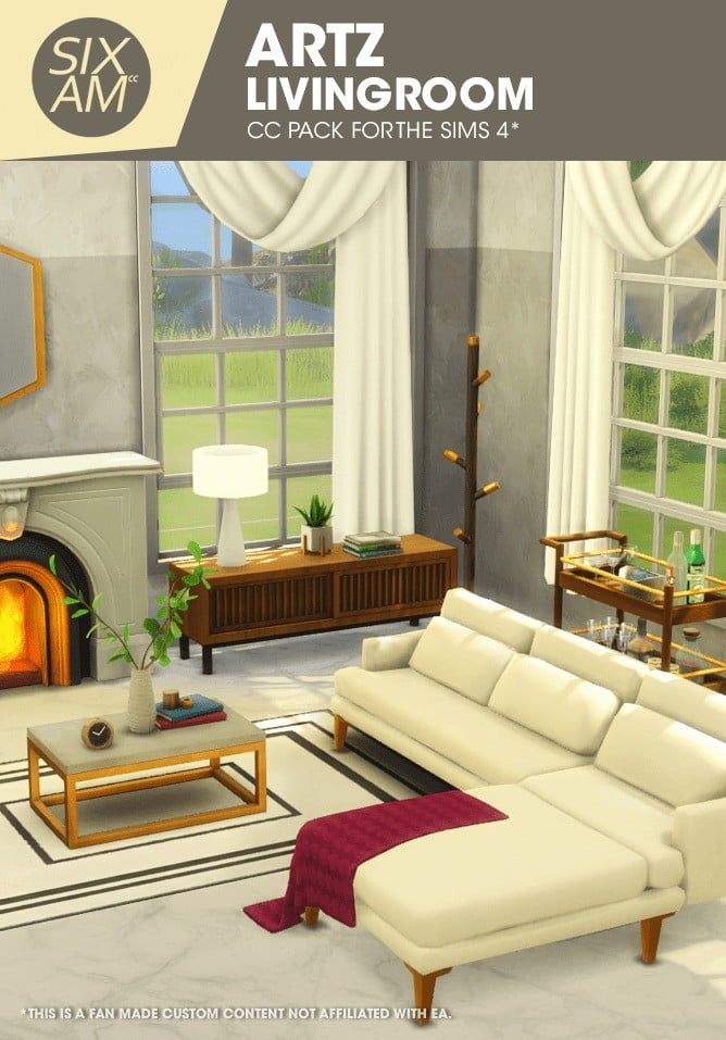 Your Ultimate Collection of The Sims 4 Living Room CC (40 Sets) 39 artz