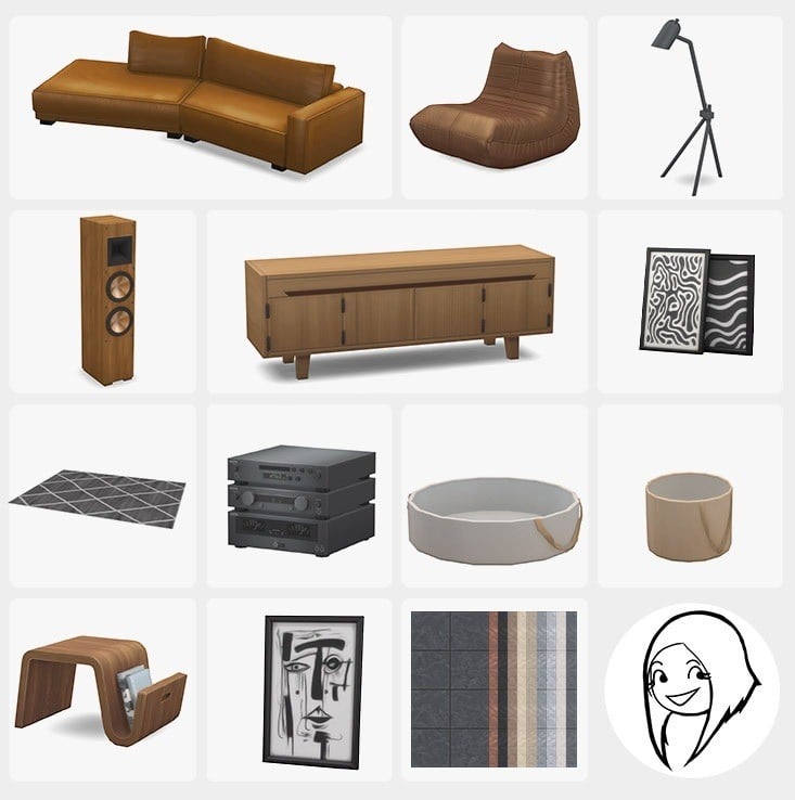 Your Ultimate Collection of The Sims 4 Living Room CC (40 Sets) 51 contemporary h 2