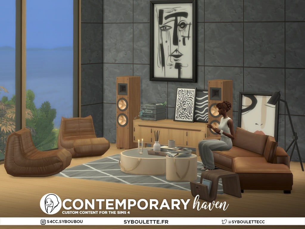 Your Ultimate Collection of The Sims 4 Living Room CC (40 Sets) 50 contemporary h