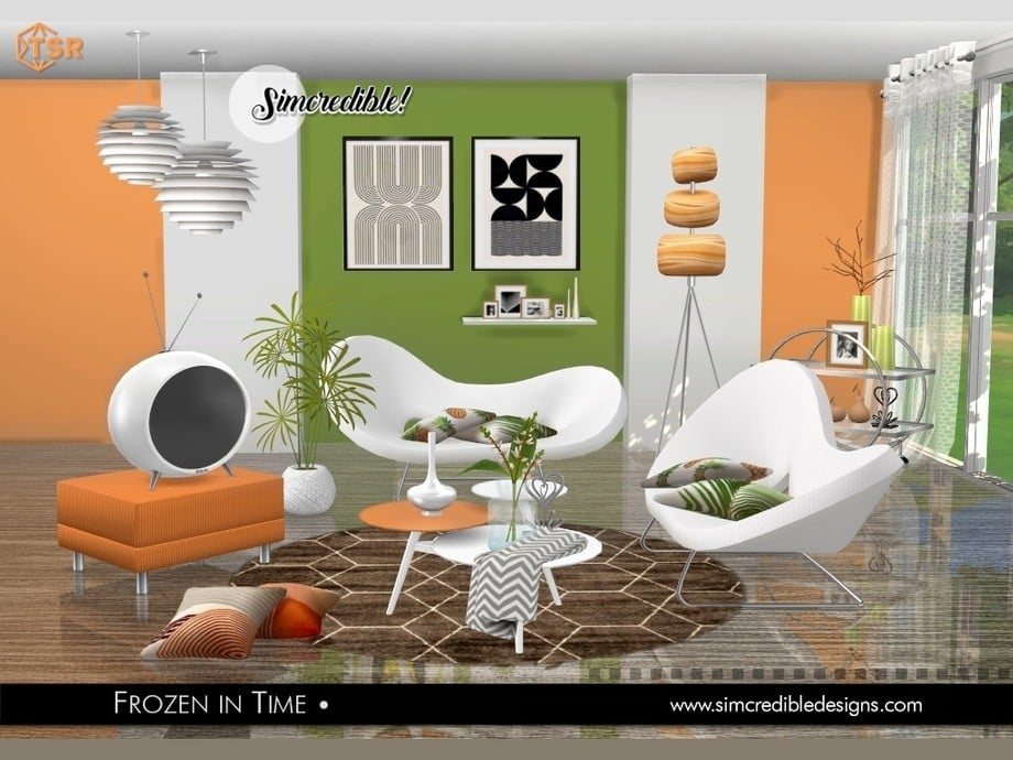 Your Ultimate Collection of The Sims 4 Living Room CC (40 Sets) 61 frozen in time 1