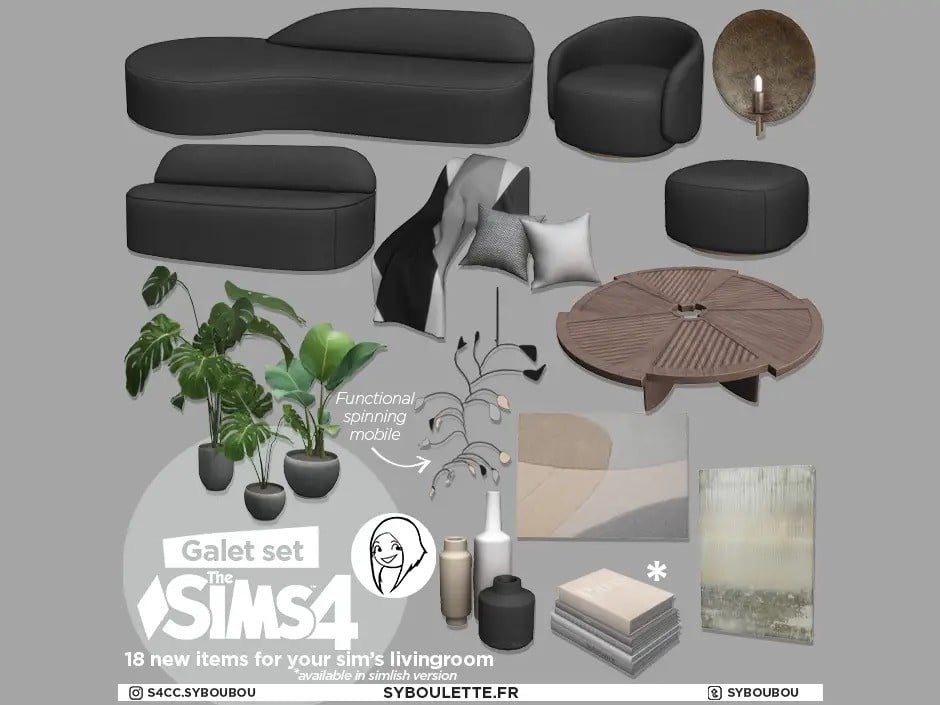Your Ultimate Collection of The Sims 4 Living Room CC (40 Sets) 16 galet