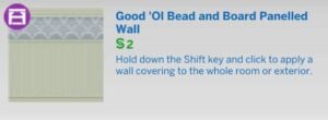 good ol bead and board panelled wall