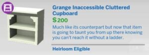 grange inaccessible cluttered cupboard