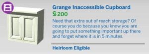 grange inaccessible cupboard