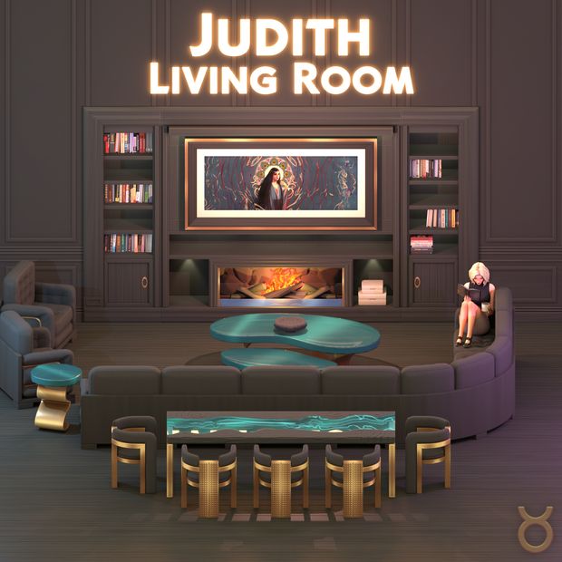 Your Ultimate Collection of The Sims 4 Living Room CC (40 Sets) 87 judith living room
