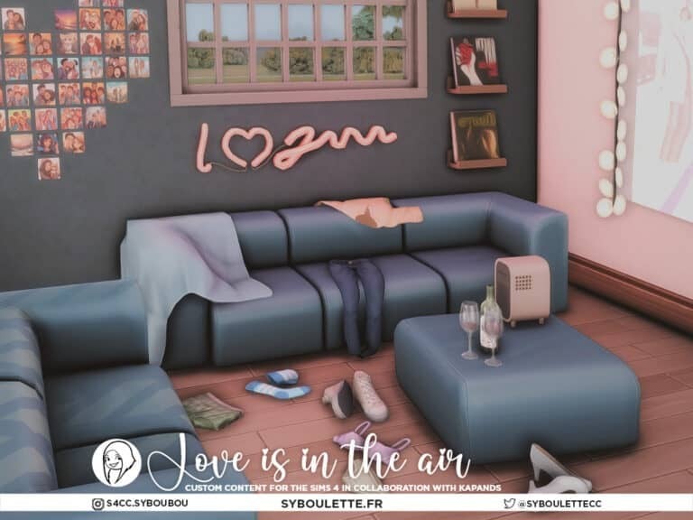 Your Ultimate Collection of The Sims 4 Living Room CC (40 Sets) 31 love in the air