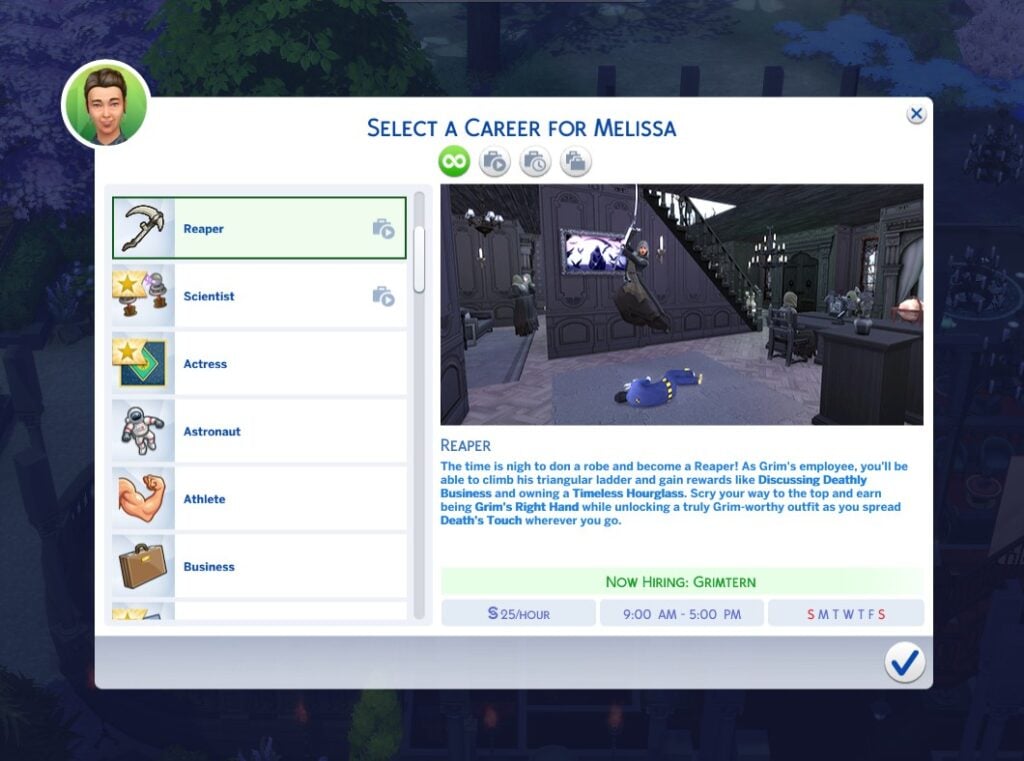 menu when joining the career 1