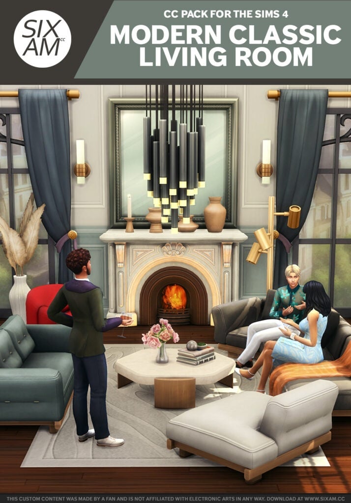 Your Ultimate Collection of The Sims 4 Living Room CC (40 Sets) 3 modern living
