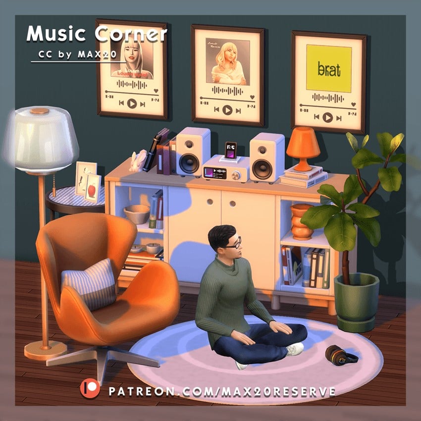 Your Ultimate Collection of The Sims 4 Living Room CC (40 Sets) 65 music