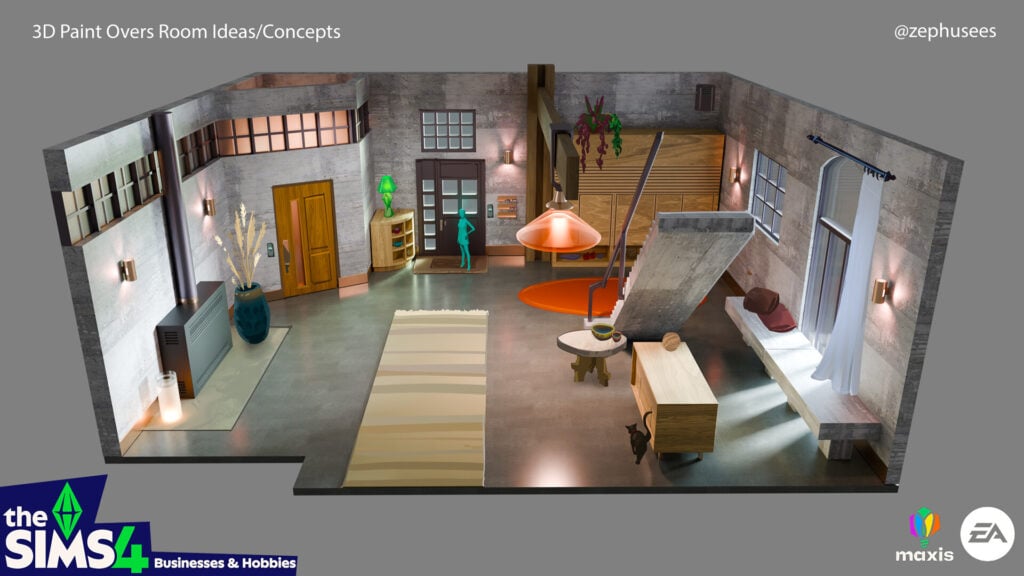 neil richards sims4b h 3dpaintovers rooms export