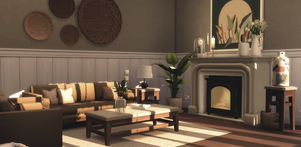 Your Ultimate Collection of The Sims 4 Living Room CC (40 Sets) 45 oak 1