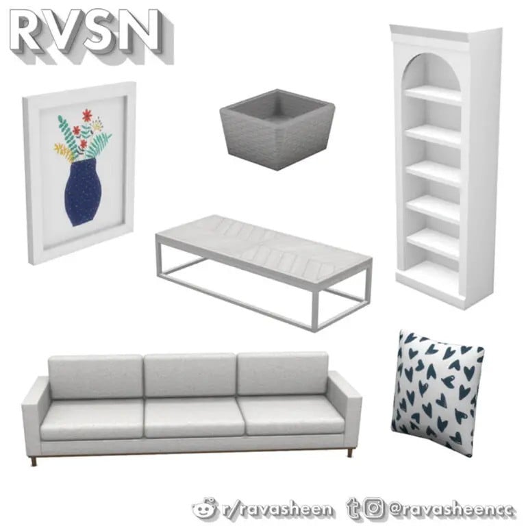 Your Ultimate Collection of The Sims 4 Living Room CC (40 Sets) 14 rvsn 1