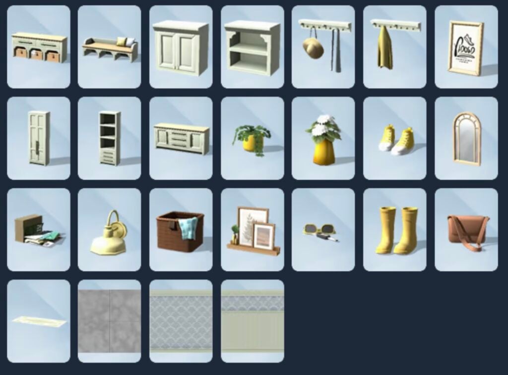 sims 4 grange mudroom kit items