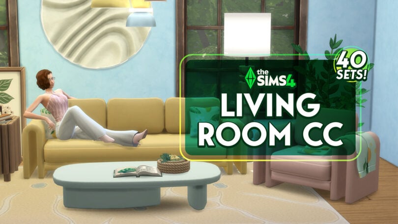 sims 4 living room cc fi