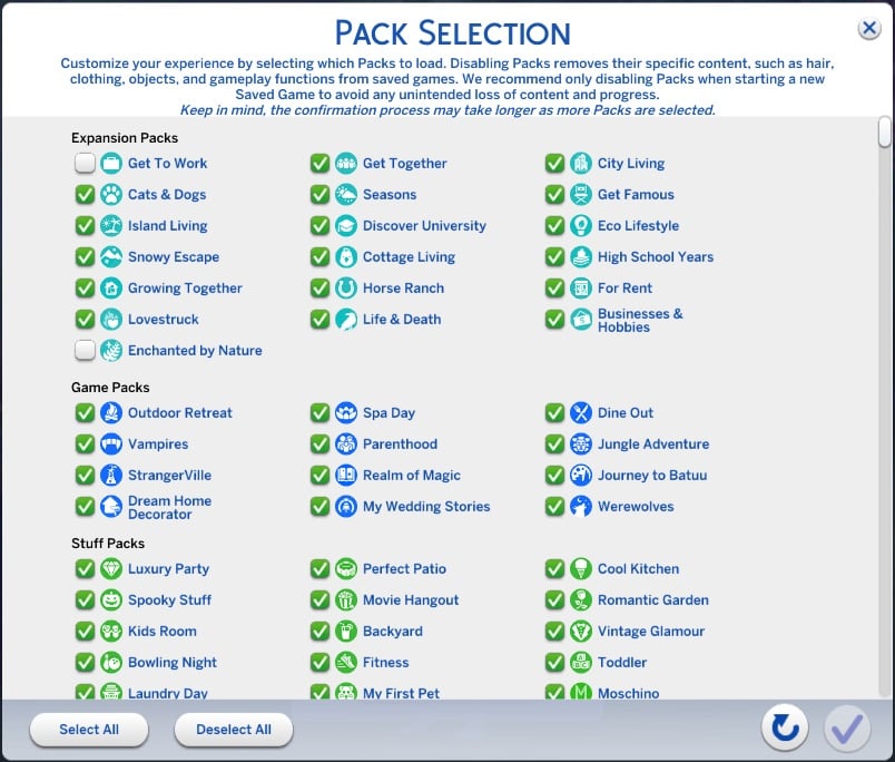 sims 4 pack selection feature guide 2