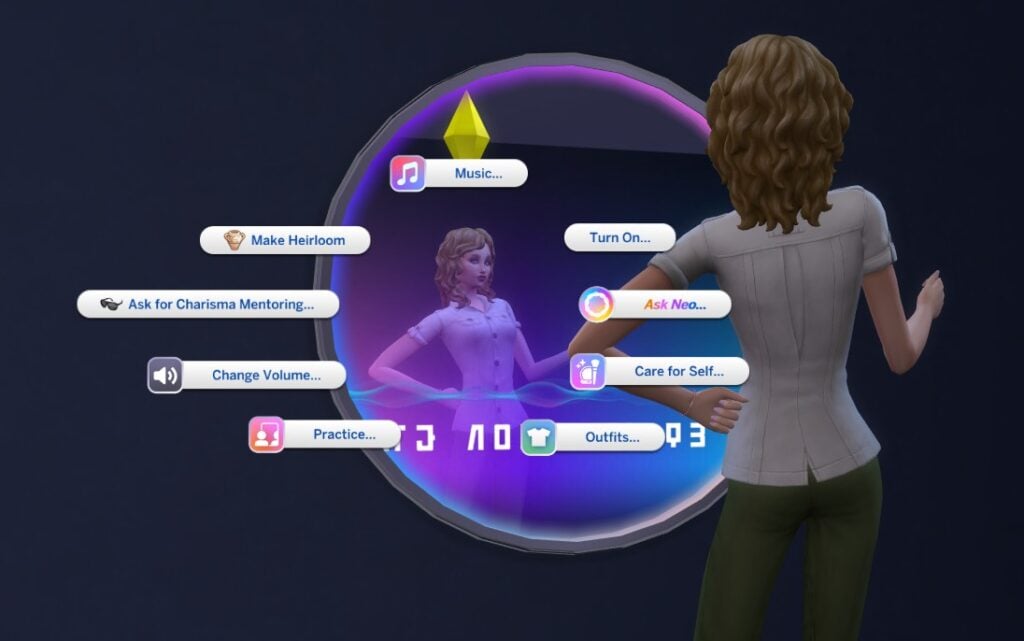 smart mirror menu