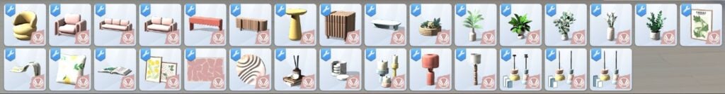 Your Ultimate Collection of The Sims 4 Living Room CC (40 Sets) 91 soft curves 1