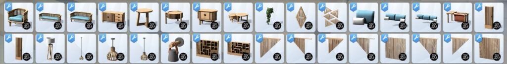 Your Ultimate Collection of The Sims 4 Living Room CC (40 Sets) 10 stylish wood cc