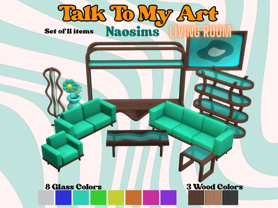 Your Ultimate Collection of The Sims 4 Living Room CC (40 Sets) 57 talk to my art 1
