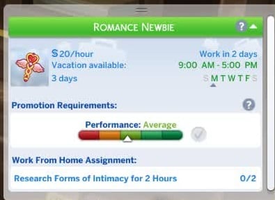 Romance Consultant Career The Sims 4 Lovestruck-WFH Assignments