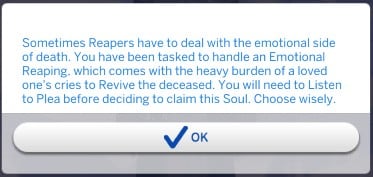 emotional reaping popup