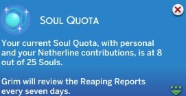 soul quota checking