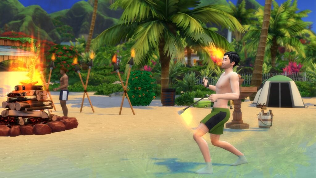How to Set Up a Sims 4 Survivor Competition with Adventure Awaits 7 The Sims 4 Survivor Competition from Adventure Awaits, Fire dance