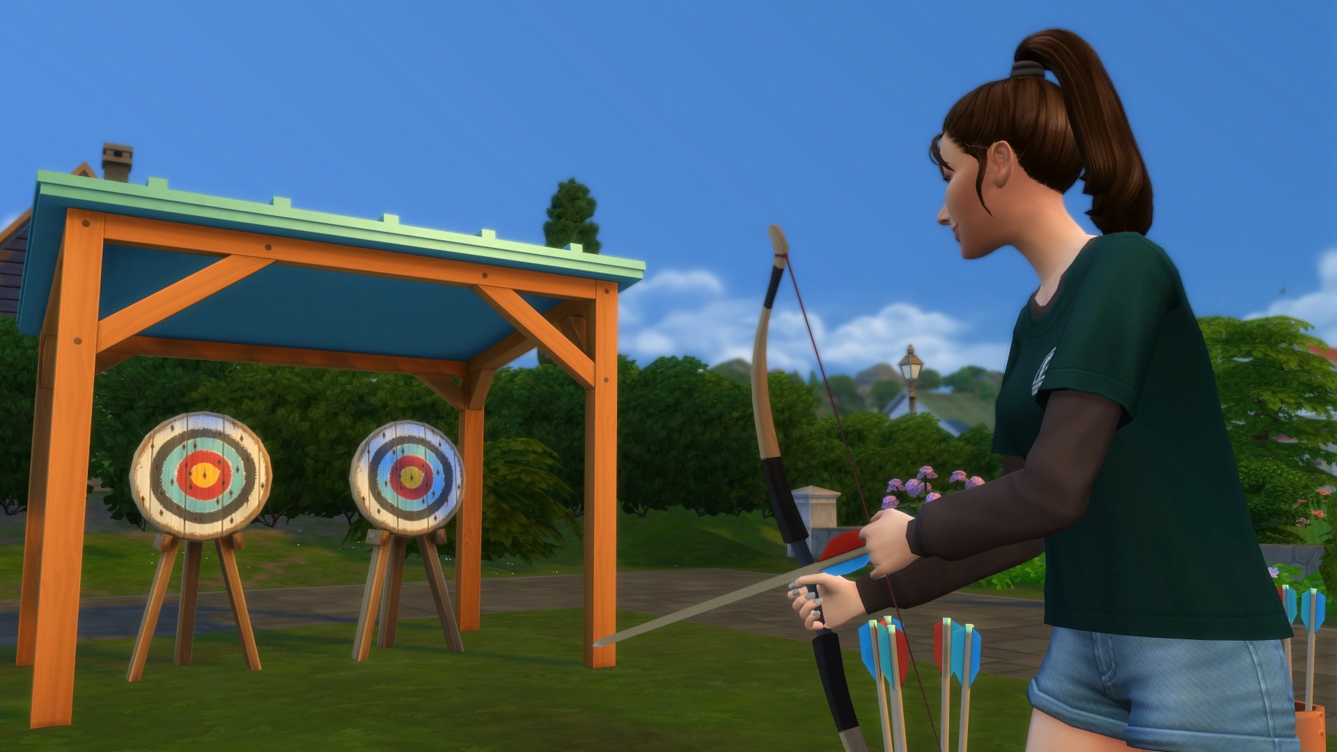 The Sims 4 Archery Skill from Adventure Awaits, Practice Archery