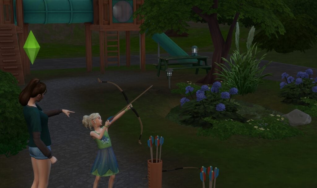 The Sims 4 Archery Skill from Adventure Awaits, Mentor Other Sim