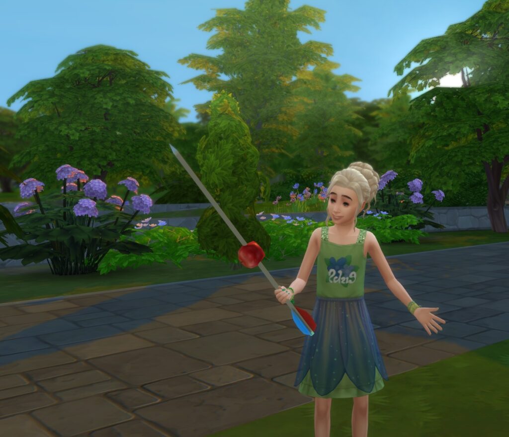 The Sims 4 Archery Skill from Adventure Awaits, Attempt to Shoot an Apple