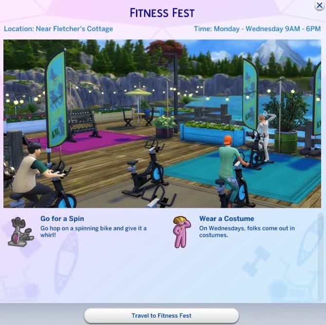 The Sims 4 Archery Skill from Adventure Awaits, Fitness Fest