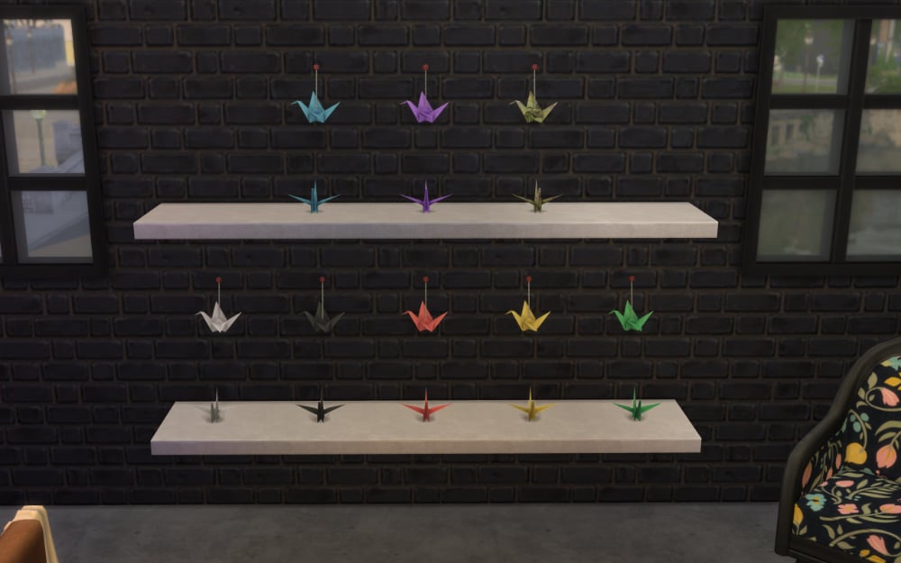 Origami cranes