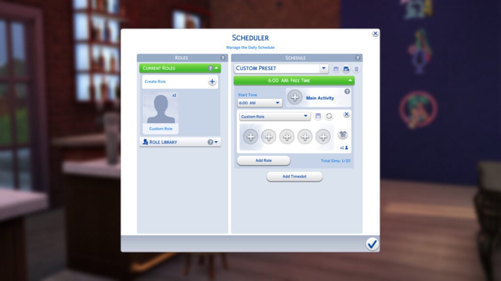 Custom sched