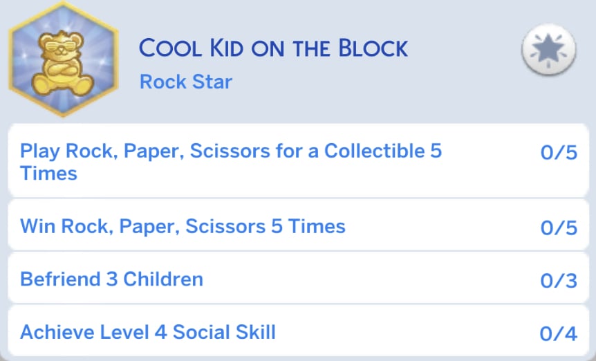 The Sims 4 Cool Kid on the Block Aspiration Guide 2 Sims 4 Cool Kid on the Block aspiration phase one