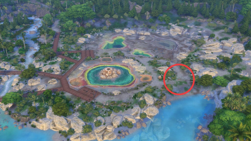 The Sims 4 Adventure Awaits: Gibbi Point Adventure Quests Guide 21 geyser rock loc